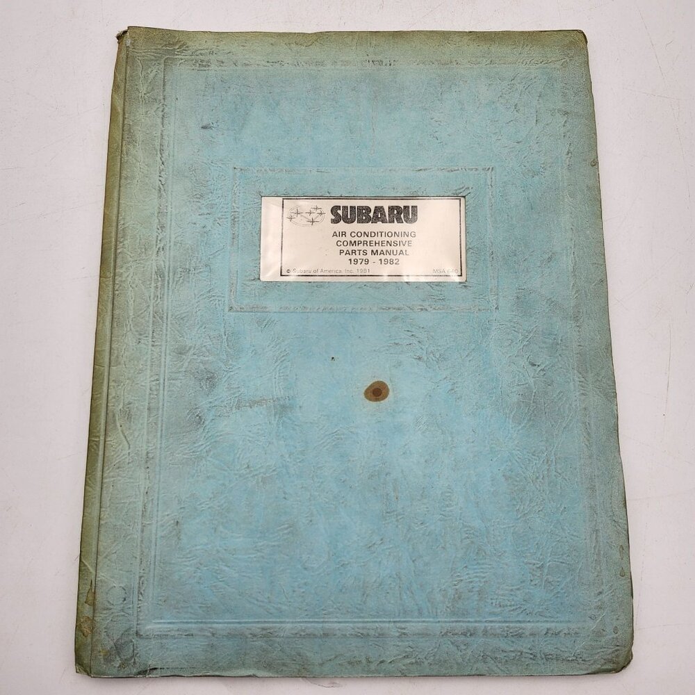 Subaru Air Conditioning Comprehensive Parts Manual 1979-1982 Reference Book